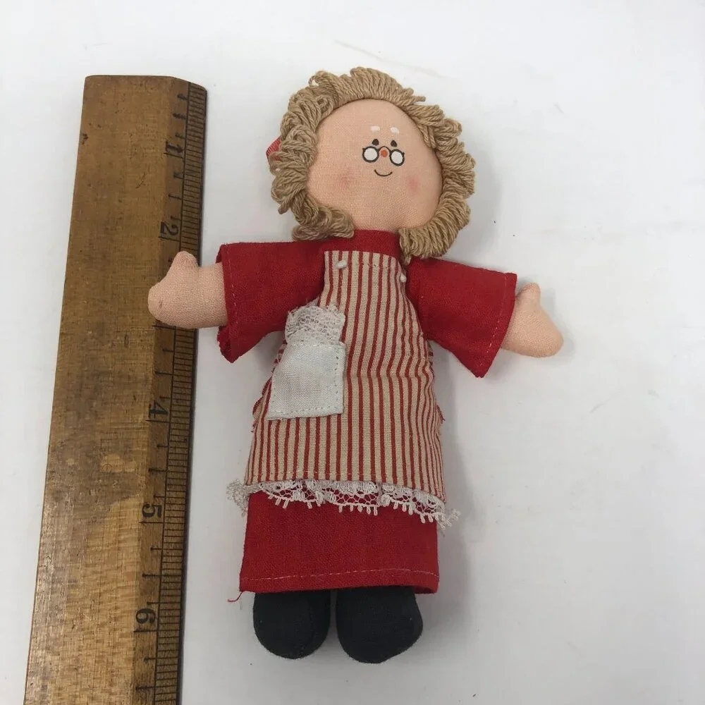 Vintage Hallmark Mrs. Claus Cloth Doll Ornament Christmas Retro Grandmacore